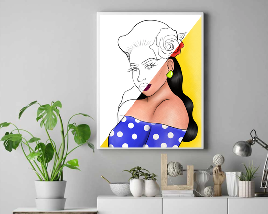 Spanish Rose Vintage Pre Drawn Outline Diy Stretched Canvas Panel For Adults Teens Paint Party Lady Hats & Sip Wholesale Bulk