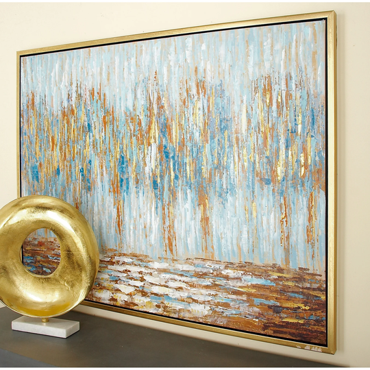 Gold Fir Traditional Framed Wall Art Abstract 36 x 47 x 2 - Multi-color