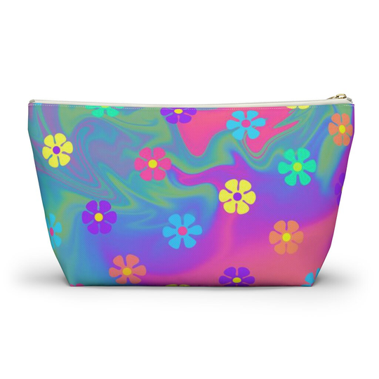 Psychedelic Flowers Bag, Cosmetic Pencil Case