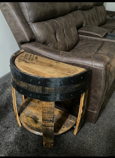 Half Whiskey Barrel Side Table, End Furniture, Table