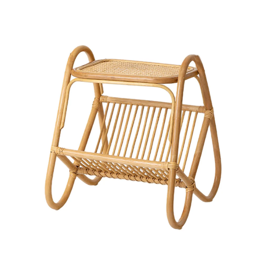 Rattan Side Table | Rattan Storage Rack Small Coffee
