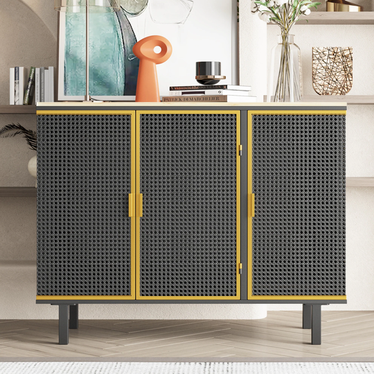 40.35" Wide 3 Doors Modern Sideboard
