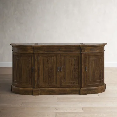 Charlotte 80" Wide 1 Drawer Rubberwood Wood Sideboard