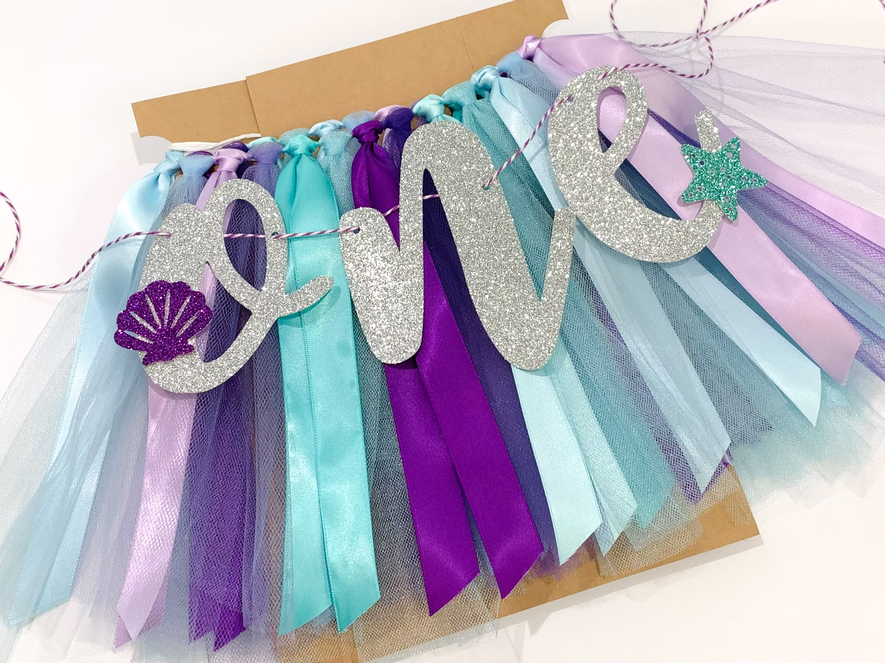 Mermaid High Chair Banner, Under The Sea Birthday 1st Smash Cake. Photo Backdrop, One Banner lb