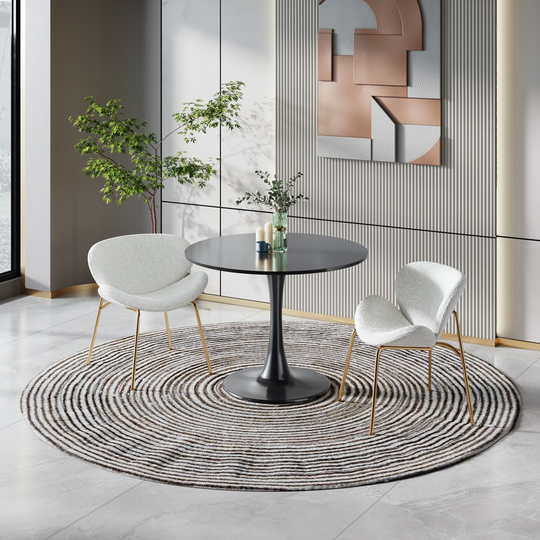 Solid Metal Base Coffee Table