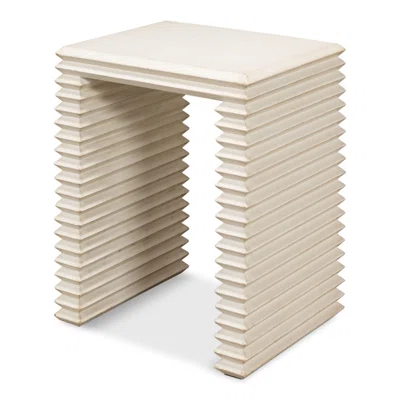 Stacked Solid Wood Sled End Table