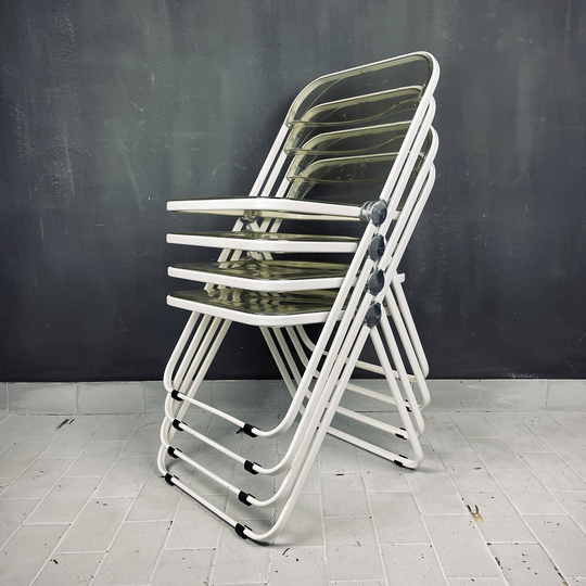 Set Of 4 Plia Folding Chairs By Giancarlo Piretti For Castelli Italy 1960S Italian Modern Design Desk Chair Diner Chair