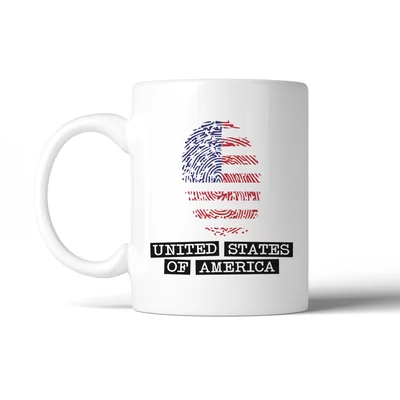 Joanie USA Fingerprint Flag Coffee Mug