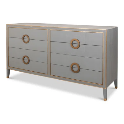 76" Wide 8 Drawer Pine Wood Sideboard