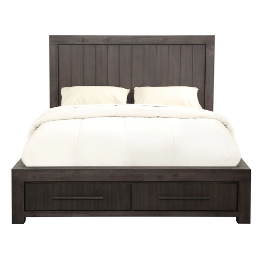 Carbon Loft Boa Queen-size Two-drawer Storage Bed in Basalt Grey