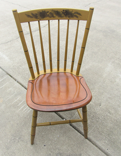 Antique French Hitchcock Chair, Signed