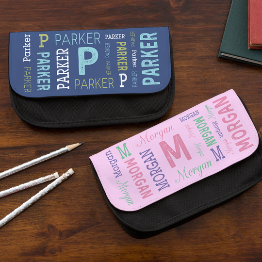 Repeating Name Personalized Pencil Case, Kids Gifts, School Supplies, Back To