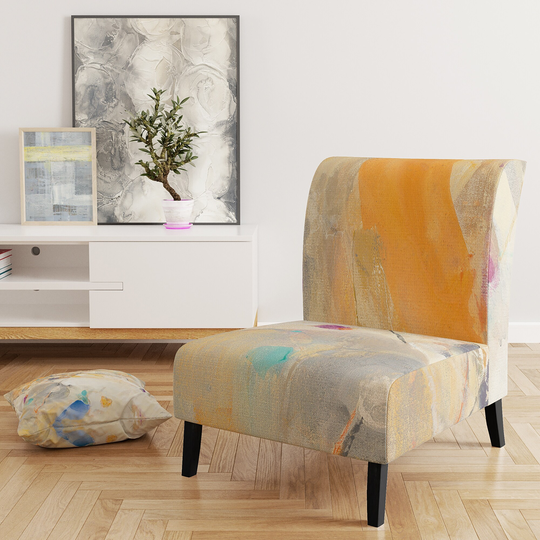Designart 'Spring Minimalist Confetti II' Upholstered Modern Accent Chair