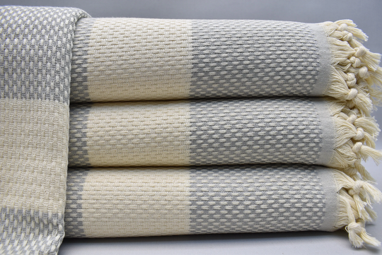 Blanket, Turkish Bedspread, Sofa Cover, Soft Personalized Bachelorette Gift 79 X 91 Inch, Silver, Pötükare