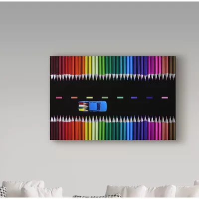 'The Road Pencils' Photographic Print on Wrapped Canvas