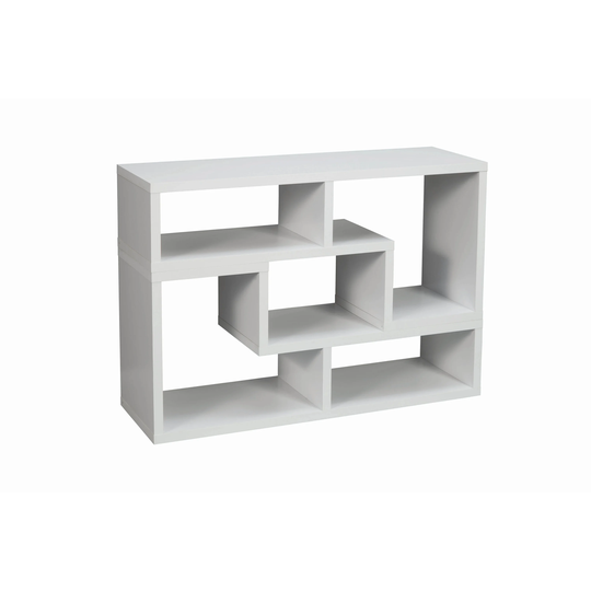 Convertible TV Console And Bookcase White