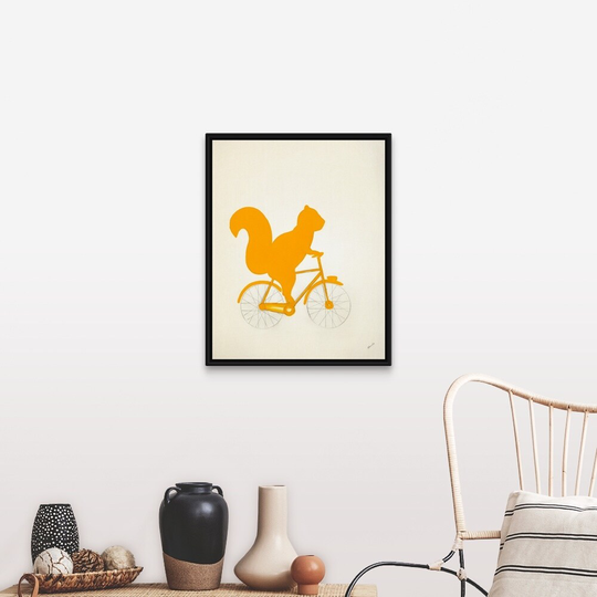 "Anecdote Animals I" Black Float Frame Canvas Art