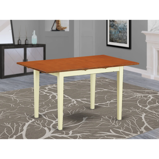 Norfolk Table - Butterfly Leaf Modern Rectangular Table Made of Asian Wood (Finish Options Available)