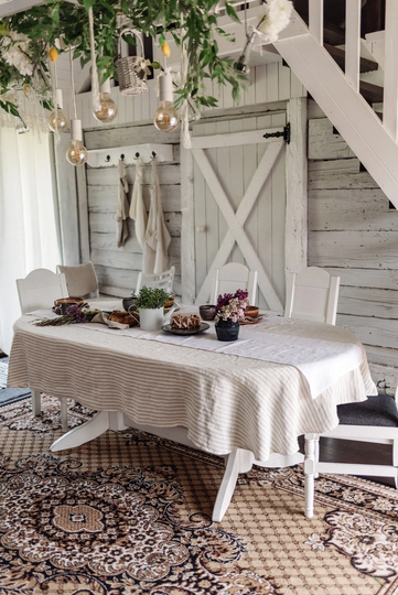 Oval Linen Tablecloth, Long Table Cloth Sheet, Wide Round Large Oval Cloth, Custom Dining Cover