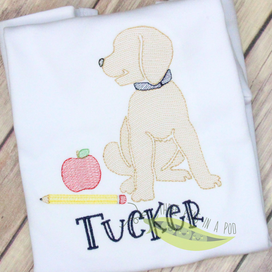 Back To School Shirt, Pencil Puppy Shirt