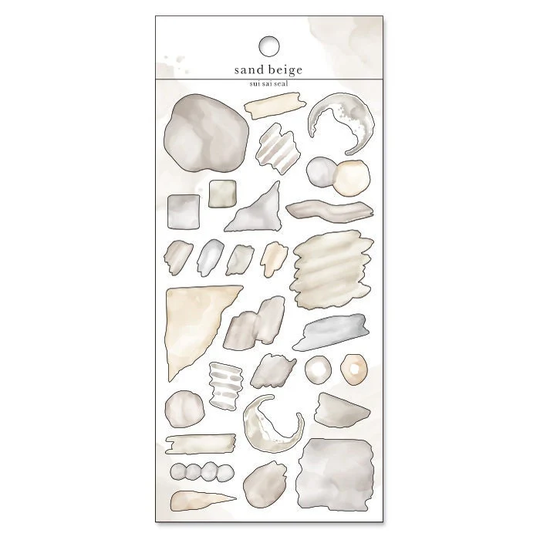 Mind Wave Watercolor Sticker - Sand Beige