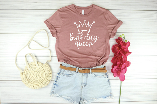 Birthday Queen Shirt, Golden Color Text, Gift To Mom, Queen, Her, Wife, Beloved