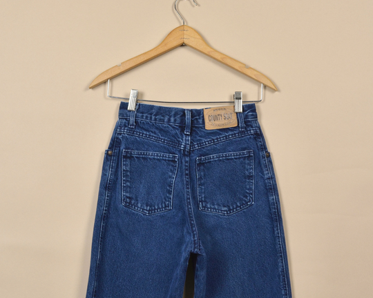 Nuovo Size 24 High Rise Slim Fit Tapered Leg Vintage Denim Jeans