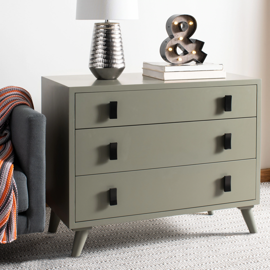 SAFAVIEH Blaize 3-Drawer Storage Bedroom Chest.