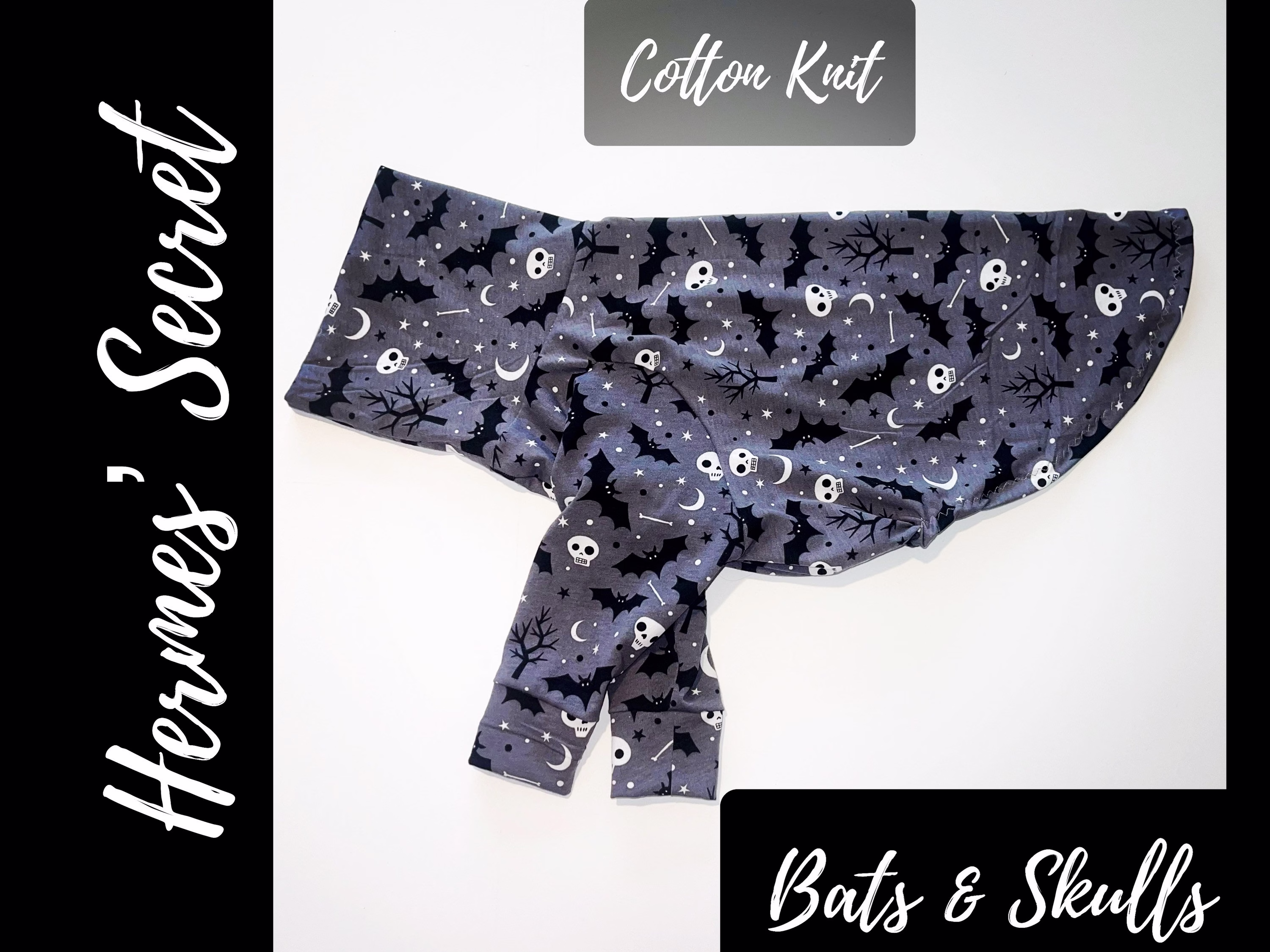 Hermes' Secret Bats & Skulls Cotton Knit Jammies