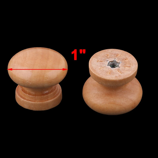 Household Door Cabinet Drawer Dresser Cupboard Pull Knobs Wood Color 8pcs - Wood Color