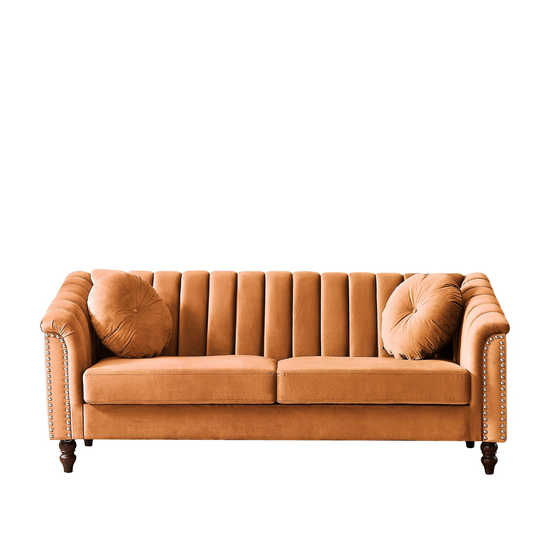 Modern Velvet Upholstered Sofa Couch, Sleeper Sofa Folding Futon Sofa Bed