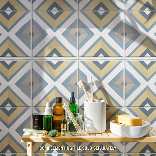 Merola Tile Rugoso Blanco Brillo .36" x 7.86" Ceramic Pencil Listelo Wall Trim Tile - (1 Tile)