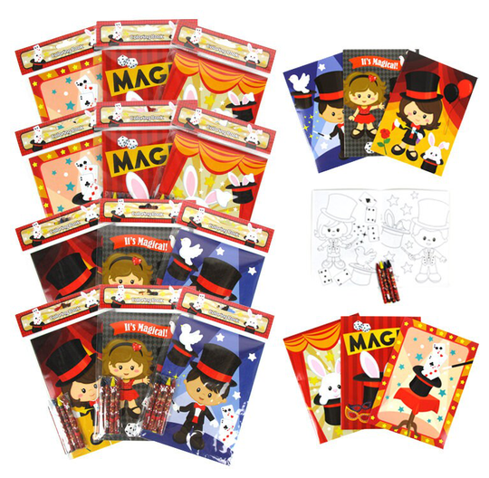 Magic Party Coloring Books With Crayons Favors