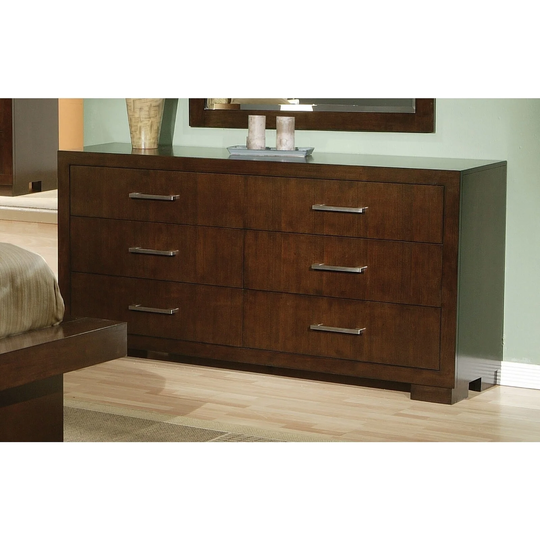 6-Drawer Dresser Cappuccino