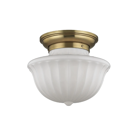 Hudson Valley Lighting Dutchess 2-light Large Flush Mount, Aged Brass