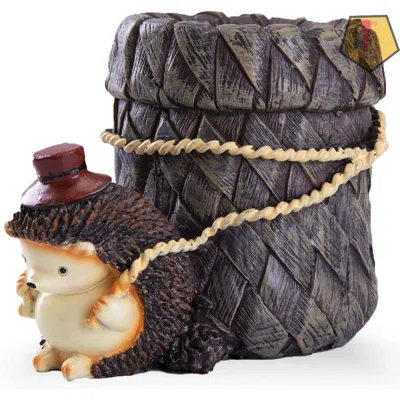 Desk Pen Toothbrush Pencil Pot Holder,Cute Resin Hedgehog Holder, Desktop Organizer Container Stationery Storage Office Desk Decoration