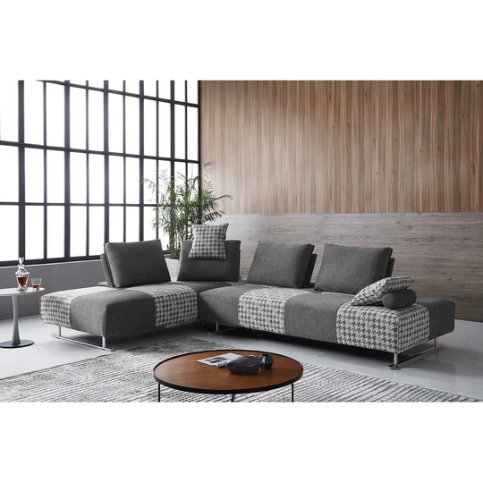 Strick & Bolton Gavarni Grey Houndstooth Modular Sectional/ Sofa Bed