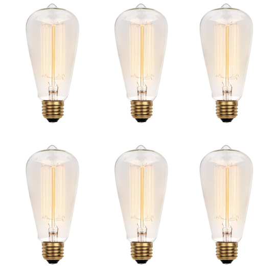 Westinghouse Lighting 40-Watt Clear ST20 Timeless Vintage Inspired Bulb with Medium Base 6-Pack - Warm White