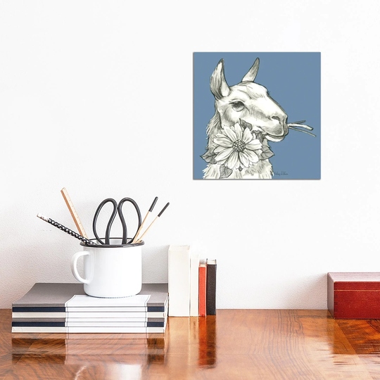 iCanvas "Watercolor Pencil Farm Color XI-Llama 2" by Kelsey Wilson Canvas Print