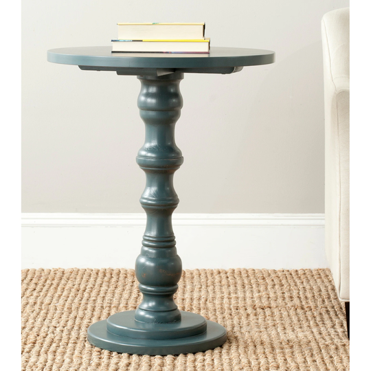 SAFAVIEH Greta Dark Teal Accent Table - 22" x 22" x 28.8"