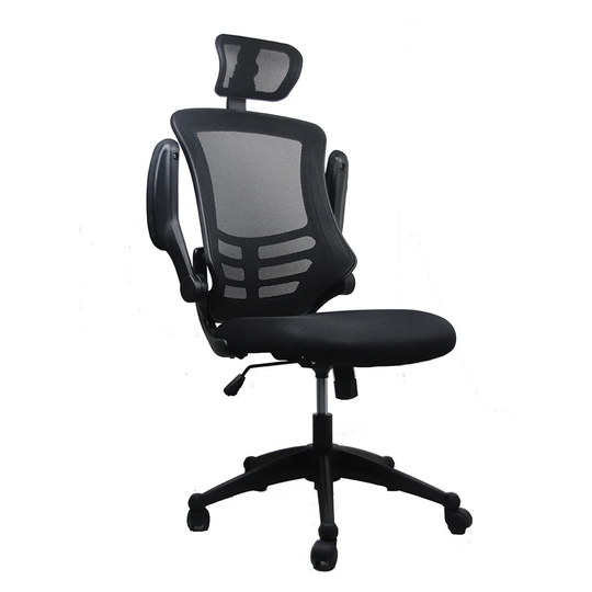 Mobili Modern High-Back Mesh Executive Office Chair with Headrest and Flip-Up Arms