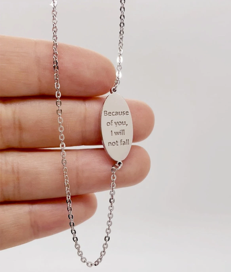 Oval Necklace/Custom Fingerprint Necklace/Personalized Handwriting Engraved Necklace/Gold Charm/Perfect Gift For Her