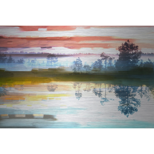 Handmade Parvez Taj - Colorful Lake Aluminum Art Print