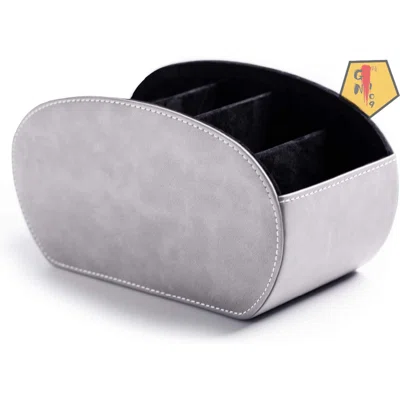 Tv Remote Control Holders Organizer Box PU Leather Multi-Functional Office Organization And Storage Caddy Store Tv Remote Holders,Brush,Pencil,Glasses