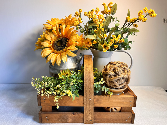 Sunflower Centerpiece, Coffee Table Decor, Kitchen Island Floral Arrangement, Centerpiece