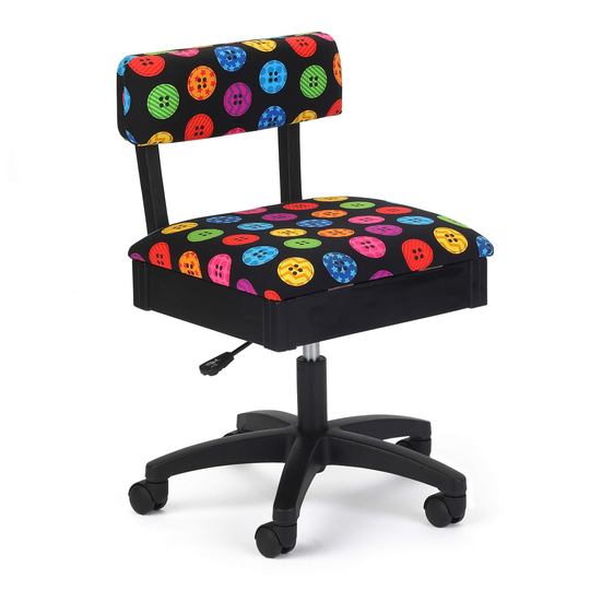 Arrow Hydraulic Sewing Chair Bright Buttons With Storage