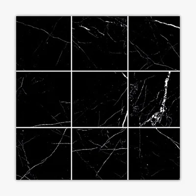 Polished 12" x 12" Porcelain Grid Mosaic Tile