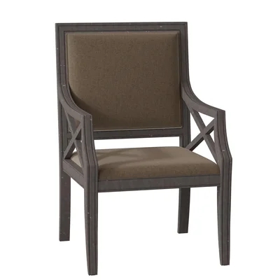 Gramercy Upholstered King Louis Back Arm Chair
