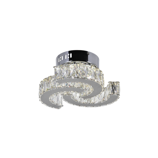 Guisseppe Lighting LED Flush Mount Vienna Chrome - Exact Size