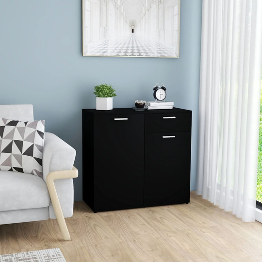 Sideboard Black 31.5"x14.1"x29.5" Chipboard